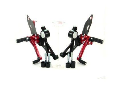 Adjustable Rearset Black Red Ducabike For Ducati Monster 1100 2009 > 2010