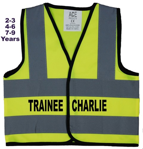 Trainee Bus Driver Hi Vis Safety Jacket Baby Toddler Children's Kids 0-9 Years - Picture 7 of 24