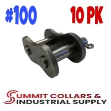 #100 Roller Chain Connecting Link, cottered (QTY 10) Great Quality!