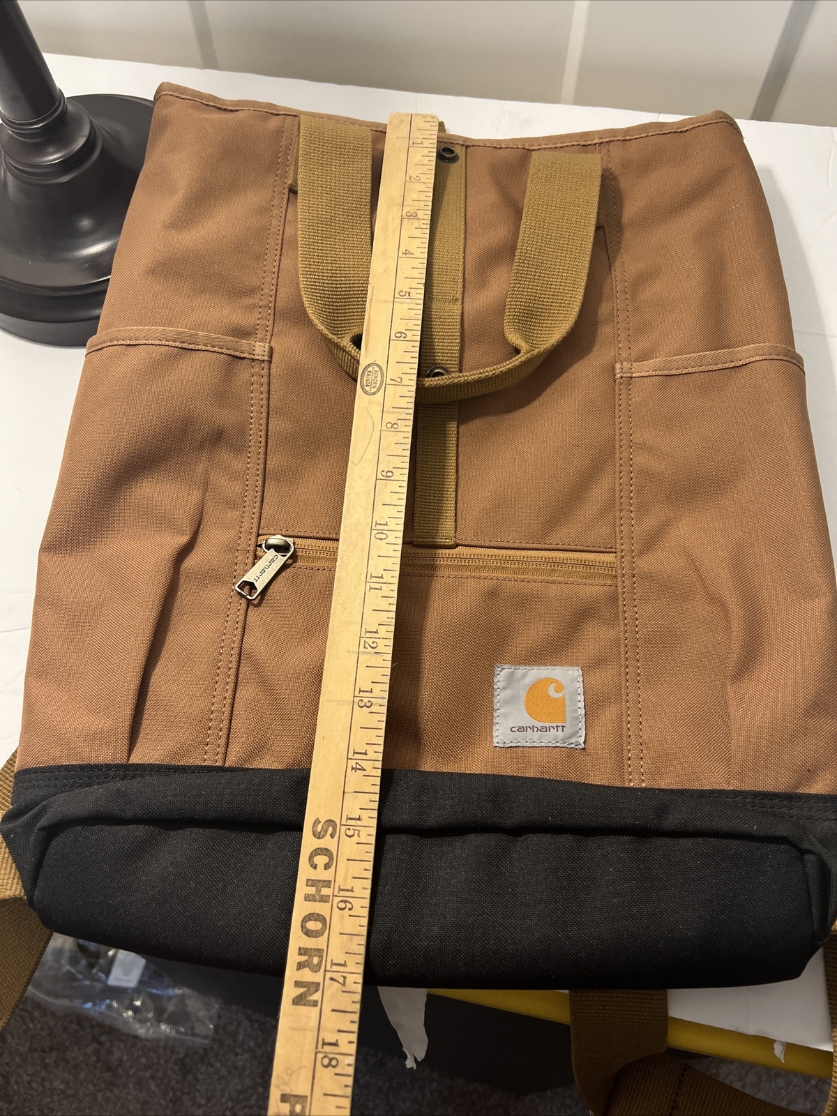 Carhartt Brown Legacy Hybrid Convertible Backpack Laptop Tote Shoulder Bag Sling