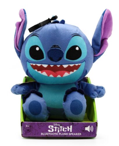 Disney Stitch Bitty Boomers Clip-On 5.5" Plush Rechargeable Bluetooth Speaker