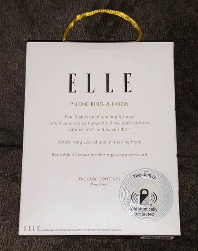 Elle Hold Tight Cell Phone Grip Ring & Hook Gold W/Diamond - 第 2/5 張圖片