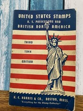H E Harris Vintage UNITED STATES US POSSESSIONS & BNA Stamp Catalog 1944