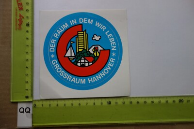 Alter Aufkleber Reise HANNOVER Niedersachsen (QQH) Landkreis