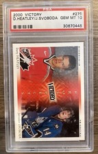 Dany Heatley 2000 Upper Deck Victory Rookie Card PSA 10 Pop 7 Team Canada Star