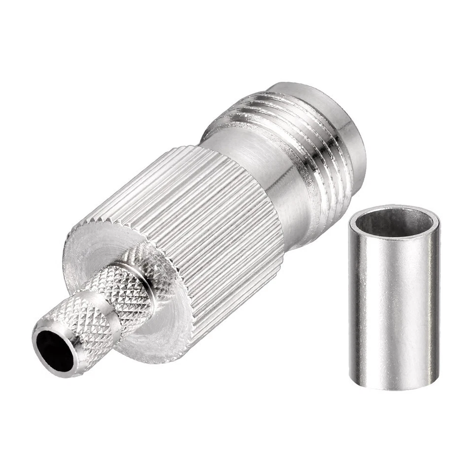 TNC Male + Female Crimp Solder Connector Kit 5 for RG58 RG303 RG142 RG400 Cable - Image 4 of 4