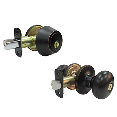 Combination Lockset, Aged Bronze - Pack of 3