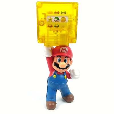 Super Mario w/ Spinning Gold Block Slot Machine 5'' Figure Toy Nintendo Mcdonalds