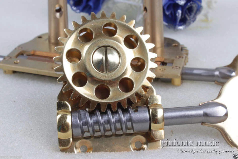 Nuevo afinador de cuerda de rueda grande con clavija de contrabajo vertical cuerpo de metal de latón 3/4 4/4 Foto 3 de 4