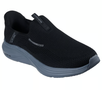 skechers black slip on memory foam