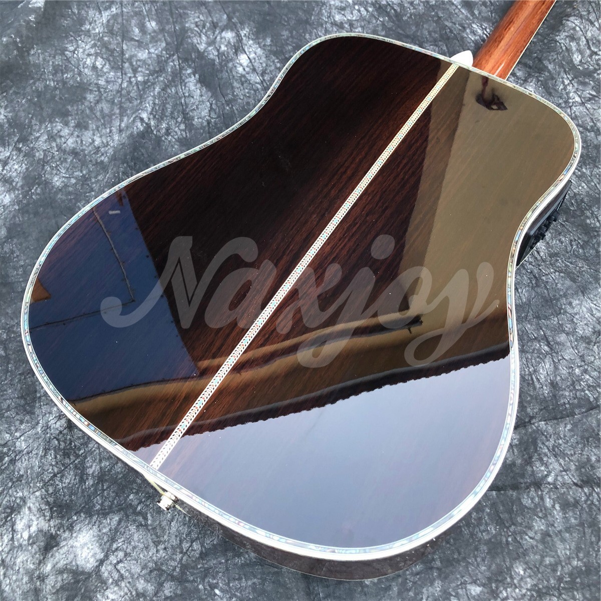 Corpo e tastiera in palissandro per chitarra acustica in abete massello tipo D 41 pollici foto 5