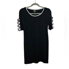 JM Collection Caged Sleeve Jersey Knit Shift Dress New Women's Size Small Petite