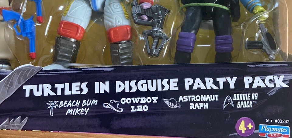 NUEVO Nickelodeon Ninja Turtles Mutant Mayhem Turtles In Disguise Party Pack Foto 3 de 4