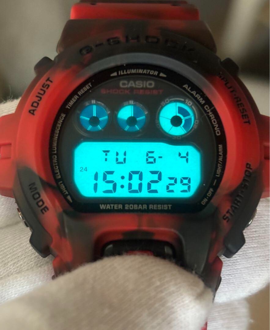 G SHOCK DW 6900 Jamin Color Camouflage Camo Red Marble G SHOCK DW 6900 Jamin Color Camouflage Camo Red Marble