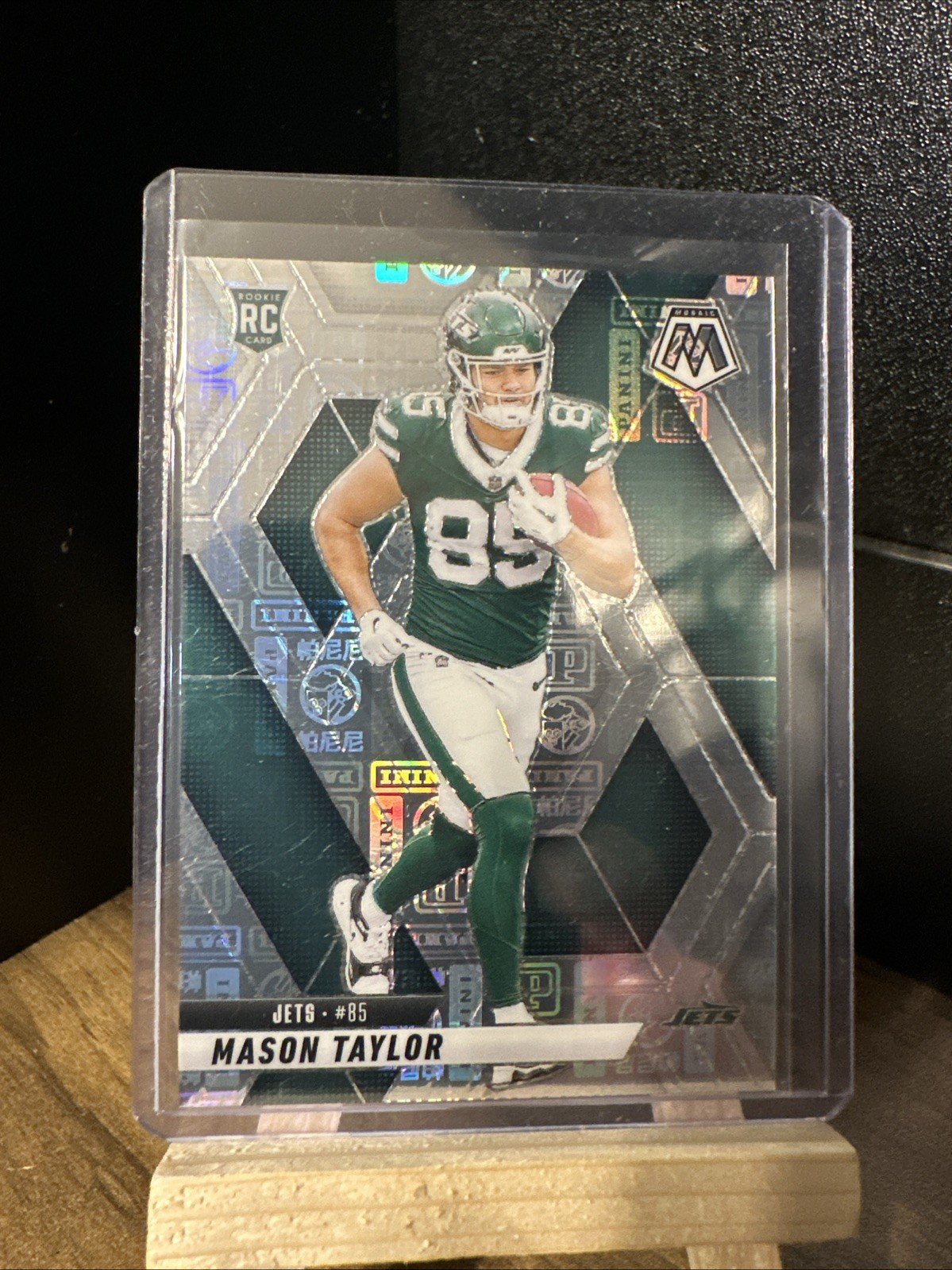 2025 Panini Mosaic Football Silver Knight Prizm /149 RC Mason Taylor #324 Jets