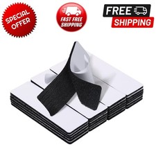 20 Sets Heavy Duty Hook  Loop Adhesive Strips 1x4  Black Sticky Back Fastener