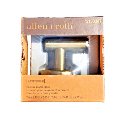 Allen & Roth LATITUDE II Robe & Towel Hook Brushed Bronze 2130347
