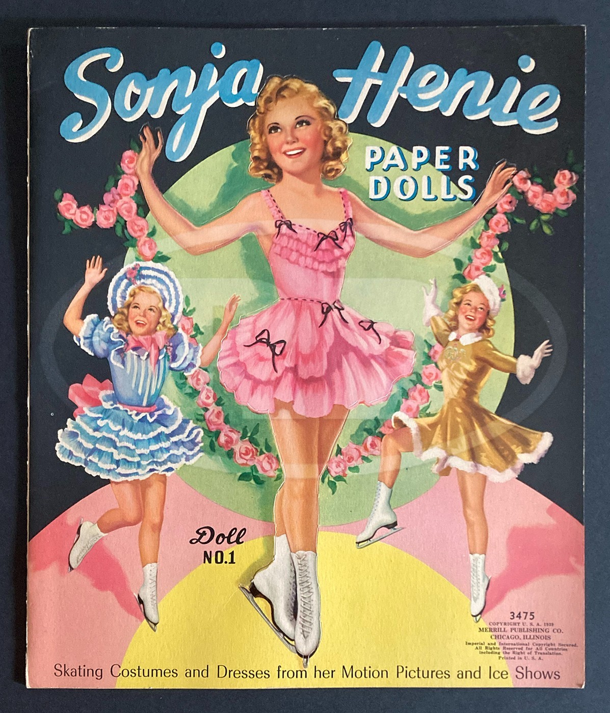 Uncut Original Sonja Henie Paper Dolls #3475 by Merrill, 1939