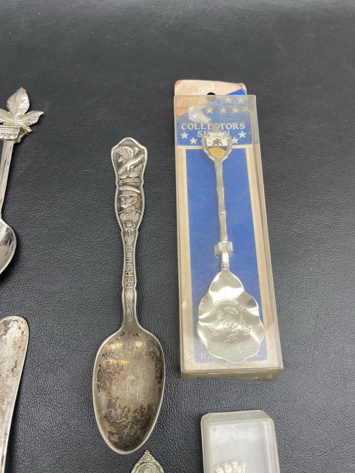 Lot Of 39 Antique Souvenir Spoons, Collector spoon Lot, Silverware Flatware, VTG