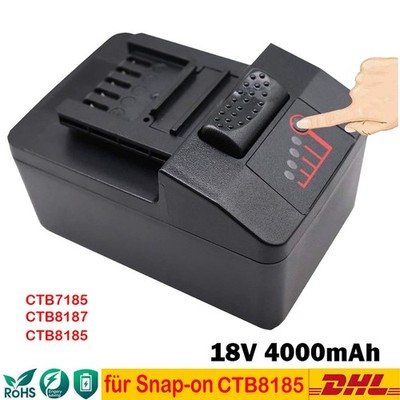 für Snap On Akku CT8850 CTB7185 CTB8185 CTB8187 CT7850 18V 4000mAh Li-thium