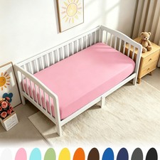 Soft Brushed Microfiber Fitted Toddler Sheet, 28 x 52 In Fitted Crib Sheet