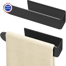 Hand Towel Holder 8 Inch 2 Pack Self Adhesive Racks Bathroom Wall Mounted Square