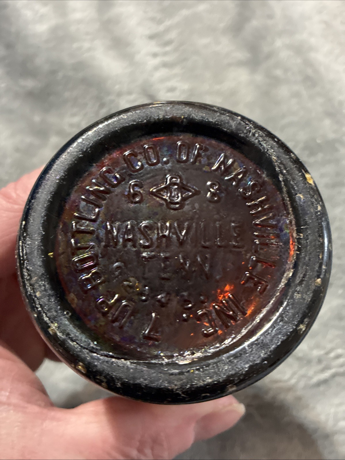 Vintage 7up Brown Soda Bottle 7up Bottling Co of Nashville I