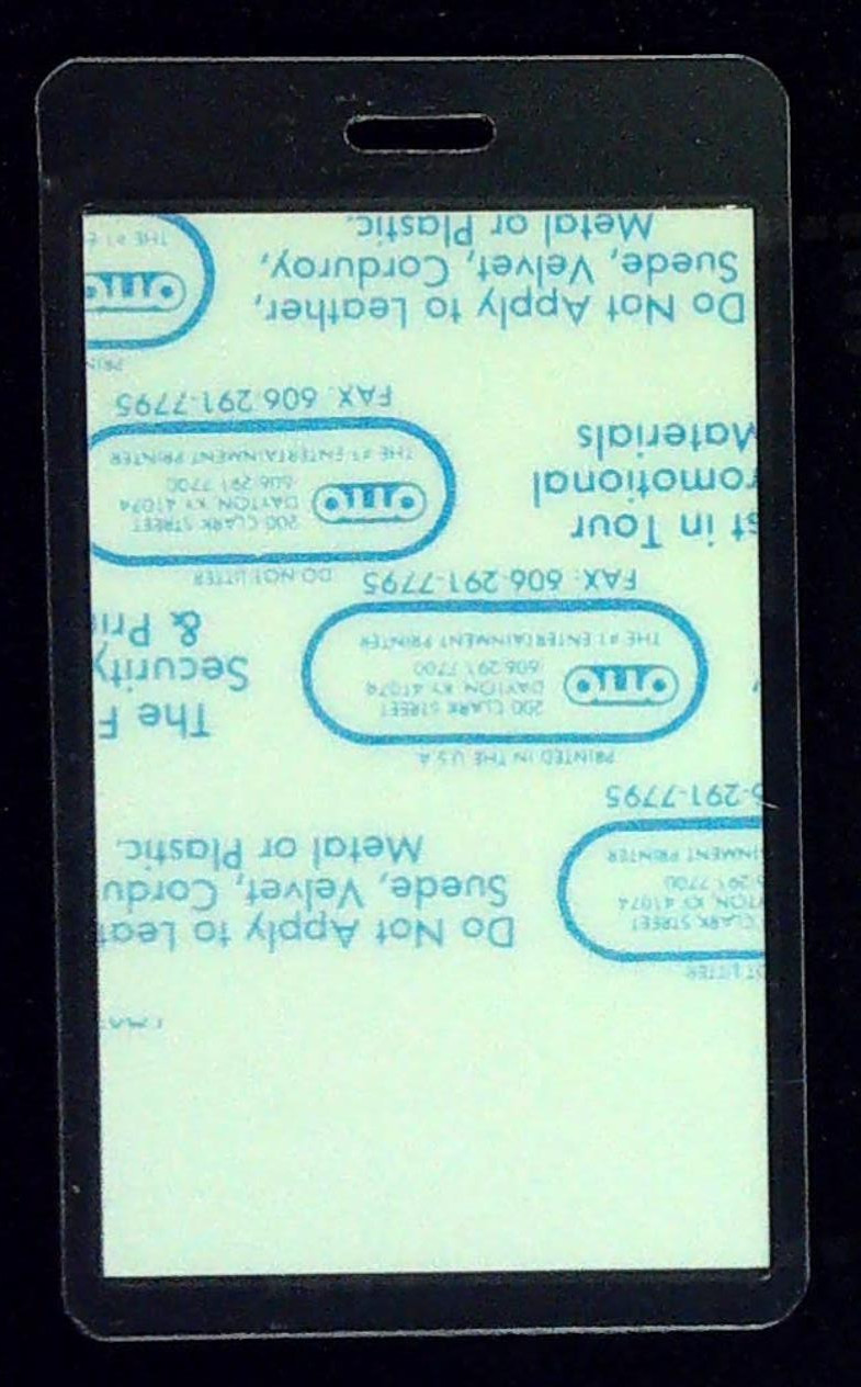 Gorgeous Ladies of Wrestling VIP Ringside Pass Badge Ticket Stub GLOW 10/18/1991