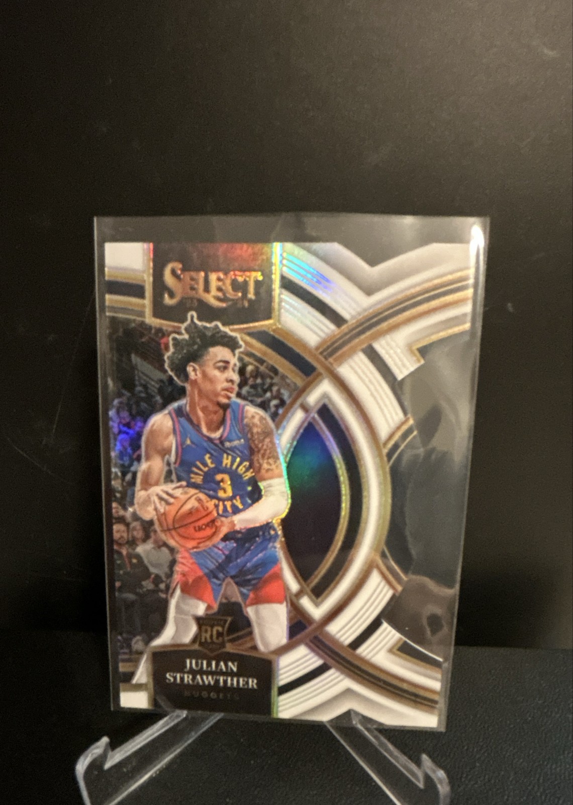 23-24 Select - Premier Level Julian Strawther #101 White Prizm Die-Cut /149 (RC)