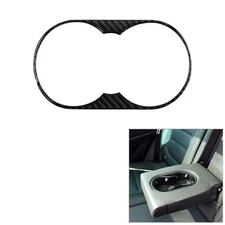 For Volkswagen Touareg Carbon Fiber Interior Rear Water Cupholder  Cover Trim