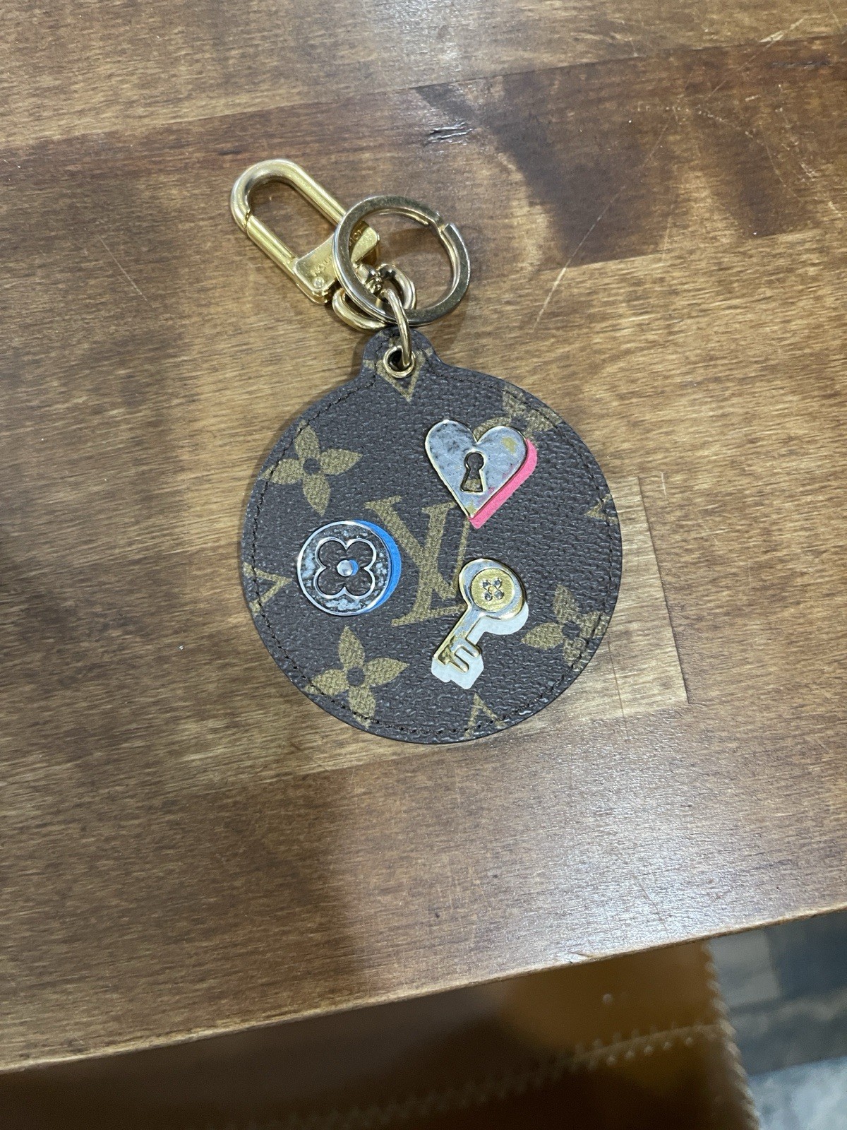 Louis Vuitton Love Lock Bag Charm Keychain