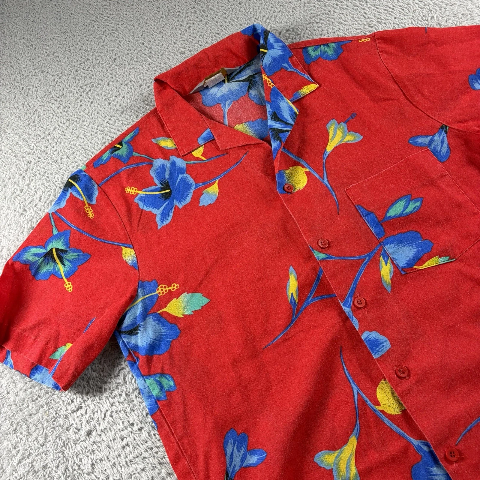 Vintage Fast Breakers Floral Hawaiian Shirt Mens Medium 50/50 Made in USA Red
Opens in a new window