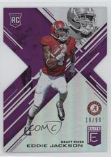 2017 Panini Elite Draft Picks Status Purple Die-Cut 19/99 Eddie Jackson 14md