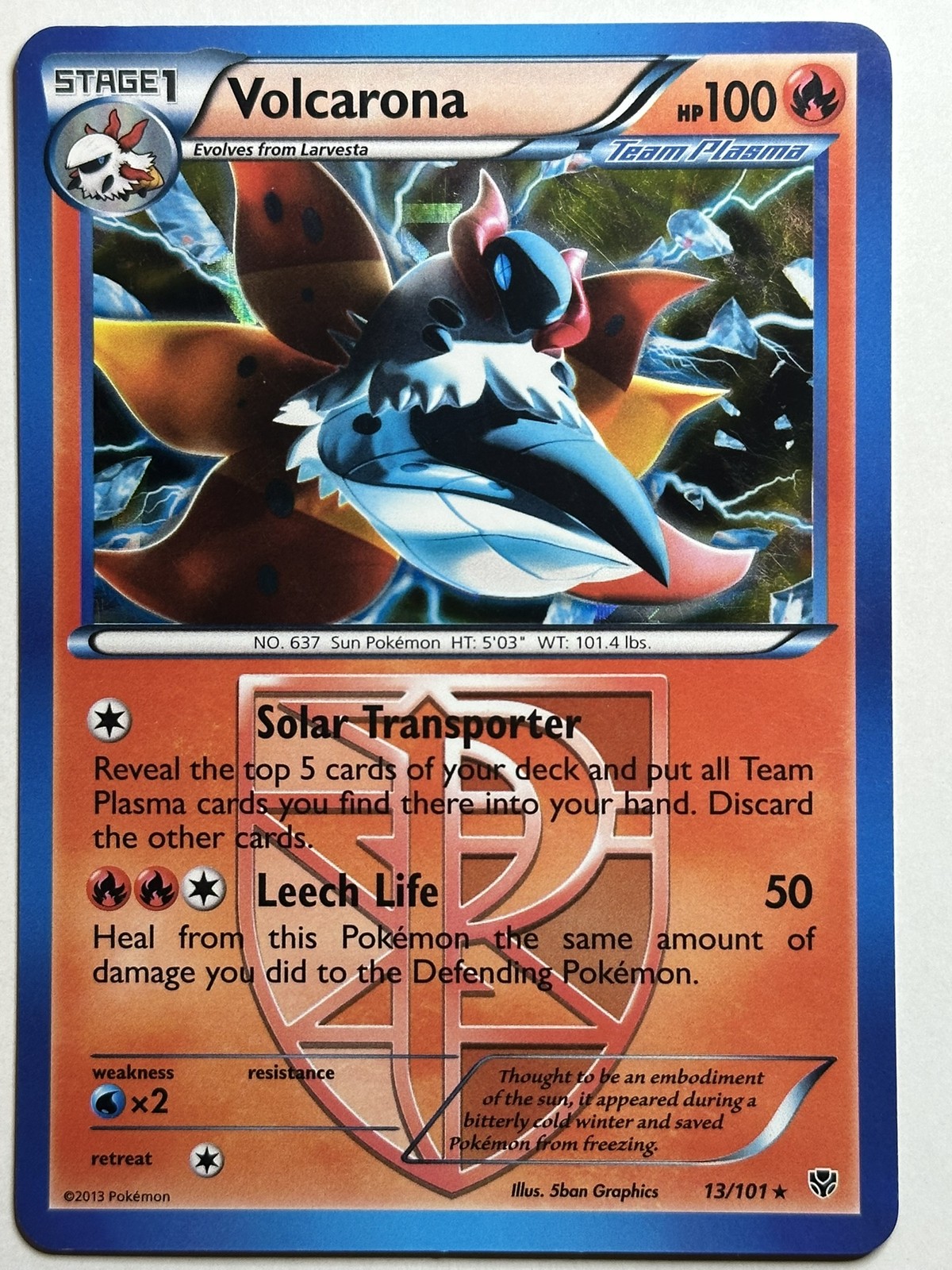 Volcarona - 13/101 (BW Plasma Blast) Deck Exclusives 013/101 LP-NM Pokemon card