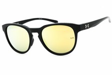 New Under Armour UASKYLAR 0807 SQ Black/Multilayer Gold 53-20-140 Sunglasses