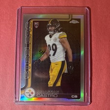 2025 Topps Chrome Football Sebastian Castro #370 Lightboard Logo REF RC SSP