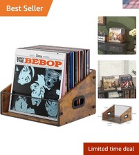 Large Capacity Vinyl Record Storage Crate: Stylish, Durable Portable Organizer