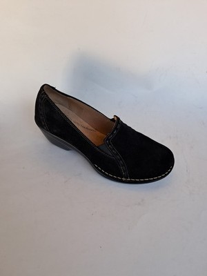 Softspots Womens Black Suede Leather Shoes Sz 8.5 M Slip-On Cushioned 724231