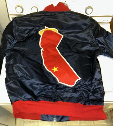Vintage 80’s CALIFORNIA ANGELS Satin Bomber Jacket HERREN M Baseball LA STARTER - Bild 6 von 13
