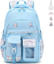 Girls Backpack, Lightweight Kids Backpack Kawaii School Backpacks Bookbag for Pr