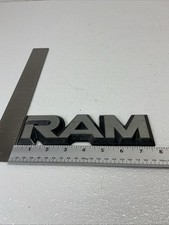 Ram 7 34 Truck Tailgate Emblem Badge Large Silver Black Dodge Nameplate Logo Ram 7 34 Truck Tailgate Emblem Badge Large Silver Black Dodge Nameplate Logo