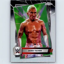 2025 Topps Chrome WWE Akira Tozawa #71 Neon Green & Black Refractor