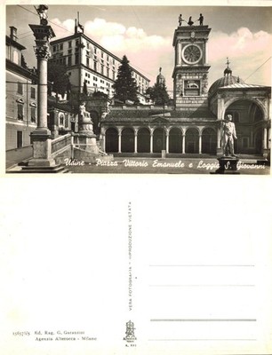 Alte Postkarte - Udine Piazza Vittorio Emanuele Italien ECHTFOTO UNBESPIELT