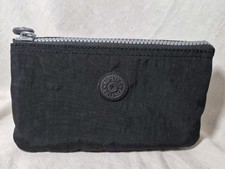 Kipling Resistente al Agua Negro Nylon Organizador Creatividad Bolsa Cartera 7.5 x 4.25
