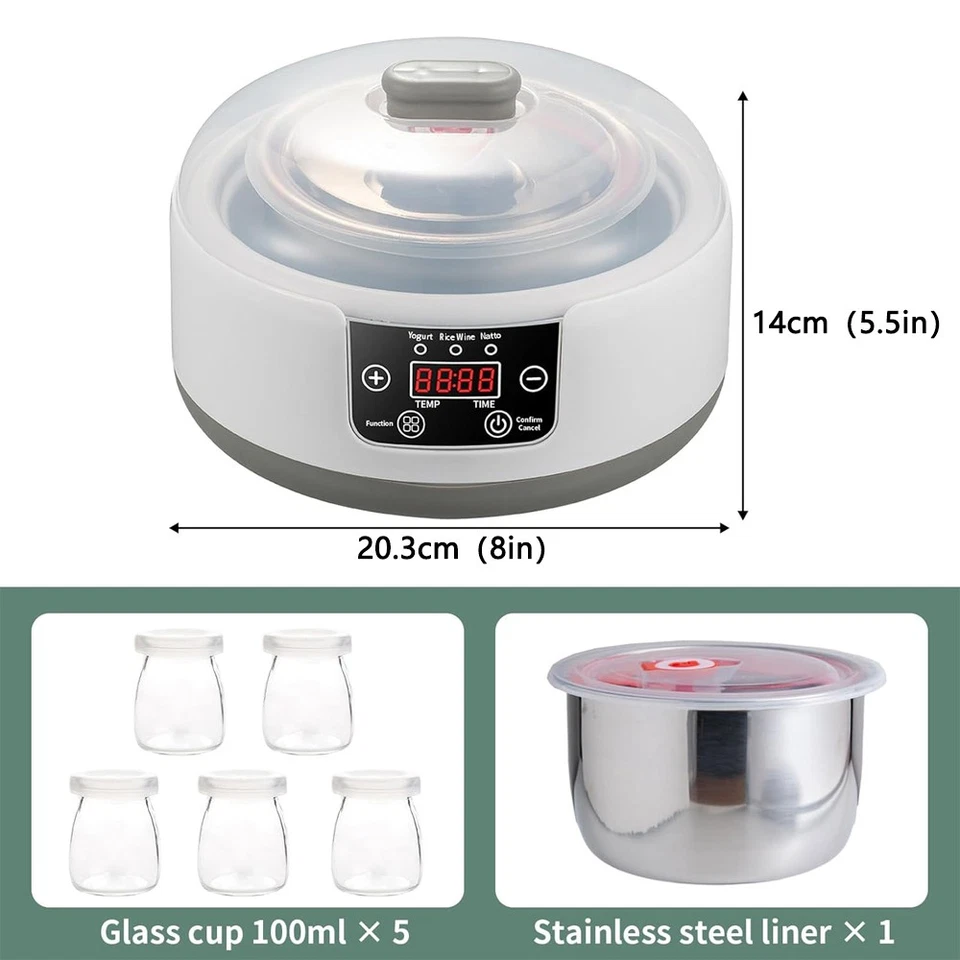 Yogurt Makers Machine, Automatic Probiotic Yogurt Maker with Temperature Control - Image 2 of 4