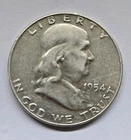 1954-Benjamin Franklin- Half Dollar-90% Silver Coin-Vintage-Rare -Old-Beautiful