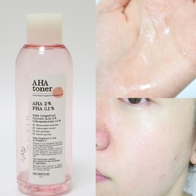 SKINFOOD Pink Grapefruit AHA Toner 200ml Feuchtigkeitsspendendes Peeling AHA ...