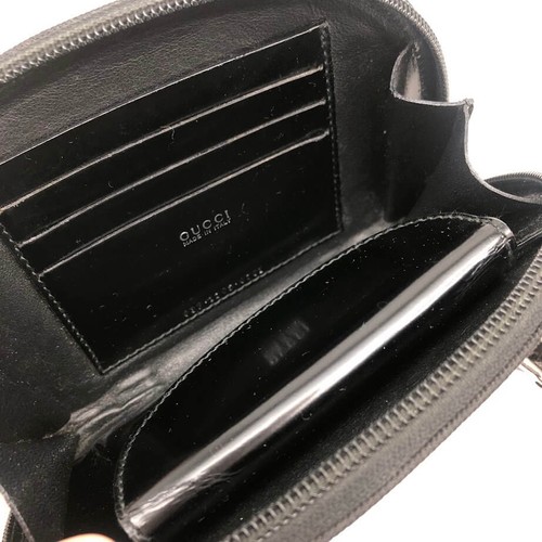 Gucci Mini Tasche Schwarz Original 2Wege Handtasche Schulter Bambus Canvas Retro R7_07-Nd - Bild 2 von 4