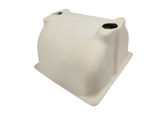 Recessed White Ceramic Tile TP Holder Toilet Paper Niche Mid Century Modern - Picture 10 of 22