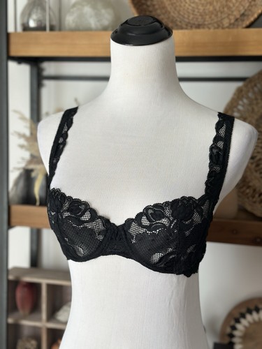 Parisa By Amir Size 34C Black Lace Lingerie Bra - Picture 2 of 6